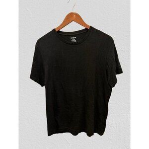 J. Crew Washed Crewneck Tee Black Cotton T-Shirt Size Med
